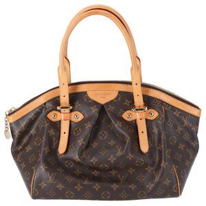 Louis Vuitton Tivoli GM Monogram Brown Large Top Zip Satchel Tote Handbag M40144